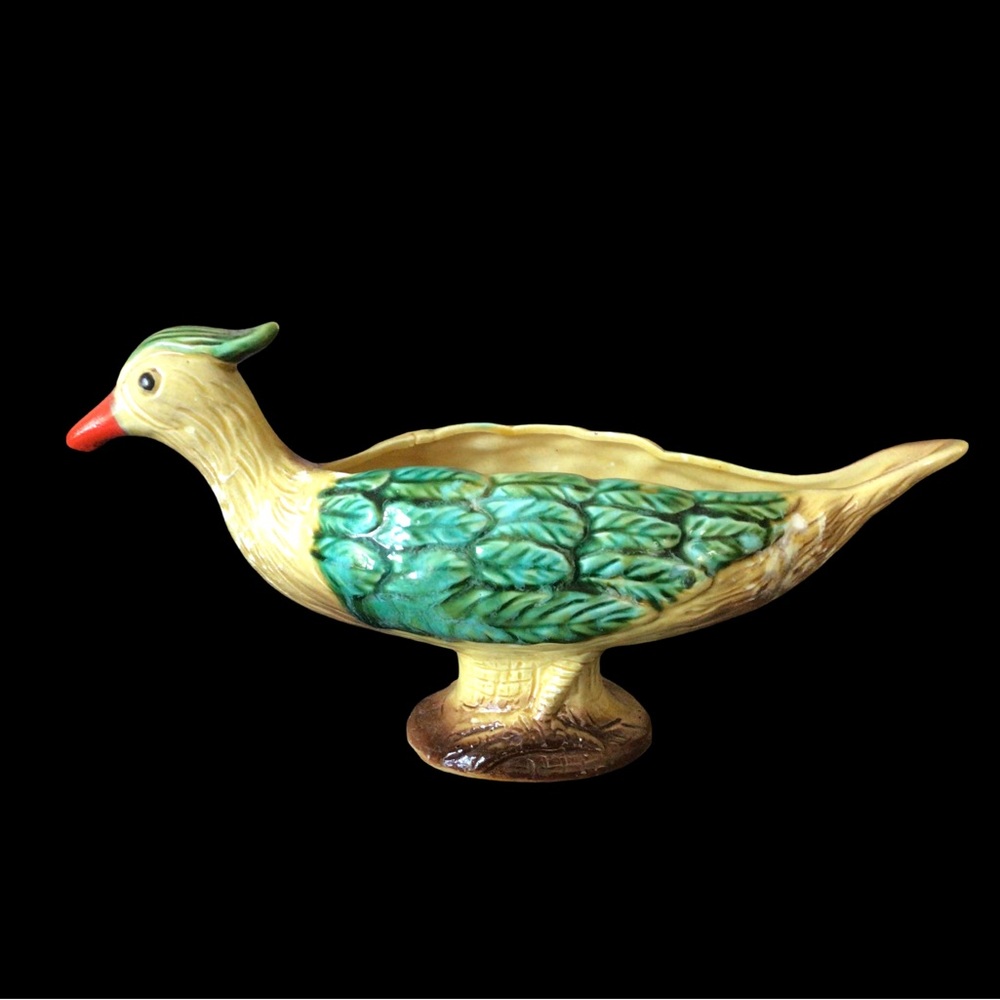 Ceramic Pheasant Planter Server